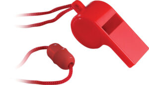 227492-EC Zviždaljka plastična Whistle crvena s vezicom P1000