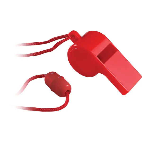 227492-EC Zviždaljka plastična Whistle crvena s vezicom P1000
