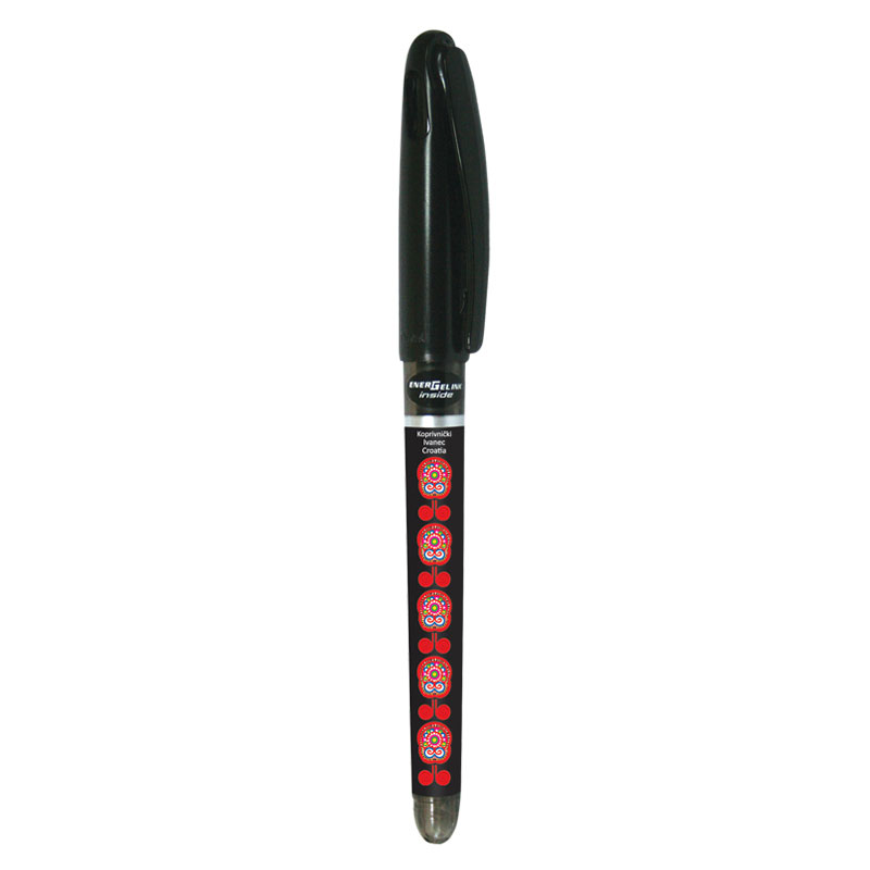 227637-EC Gel pen 0,7 PENTEL EnerGel Tradio Ethno Croatia Podravina crna
