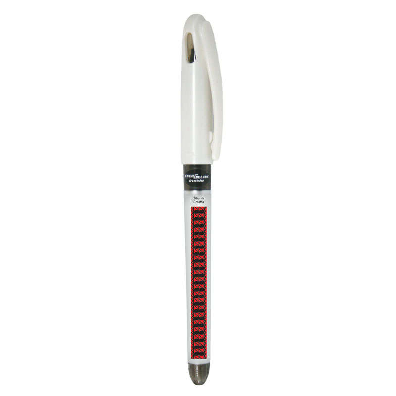 227646-EC Gel pen 0,7 PENTEL EnerGel Tradio Ethno Croatia Šibenik bijela