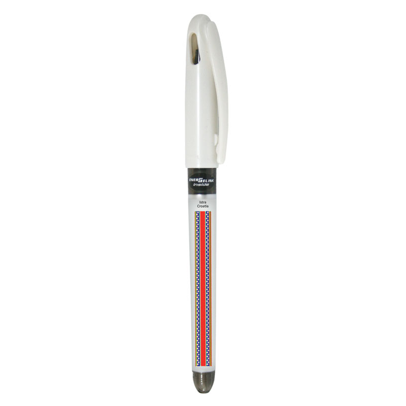 227648-EC Gel pen 0,7 PENTEL EnerGel Tradio Ethno Croatia Istra bijela