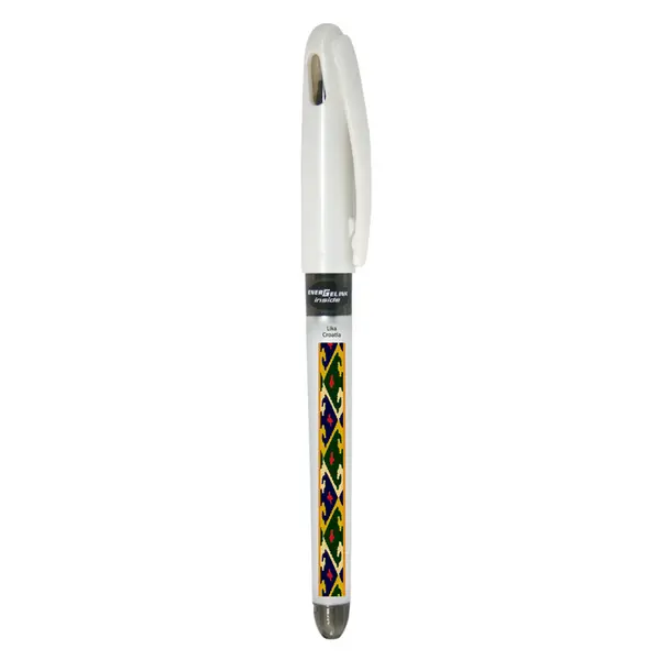 227650-EC Gel pen 0,7 PENTEL EnerGel Tradio Ethno Croatia Lika bijela