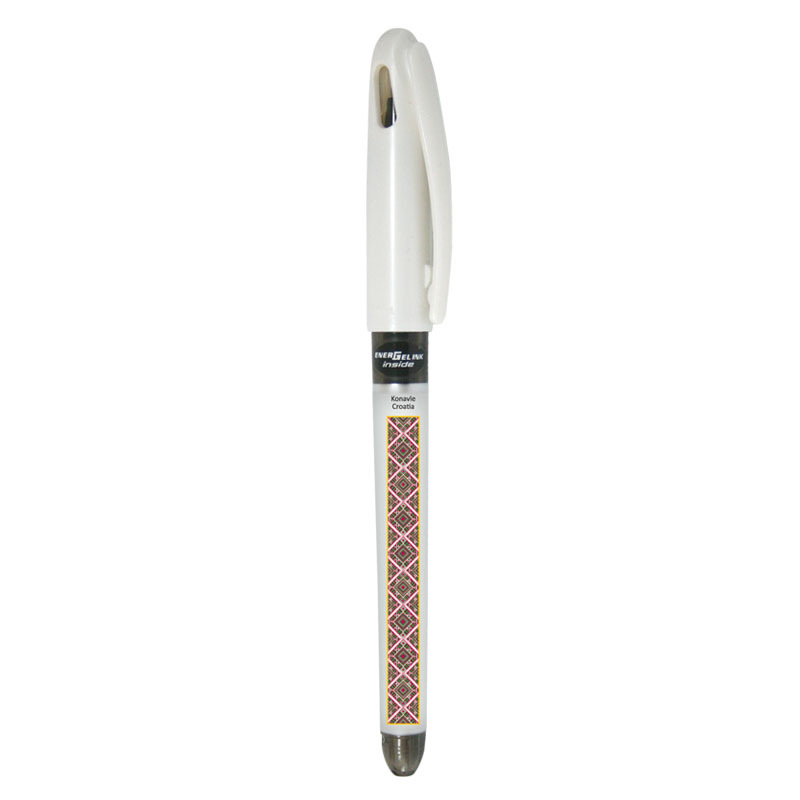 227652-EC Gel pen 0,7 PENTEL EnerGel Tradio Ethno Croatia Konavle bijela