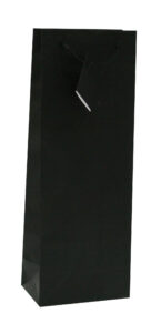228242-EC Vrećica boca veća jednobojna mat crna 13x36x8,5cm 75234 P12/144
