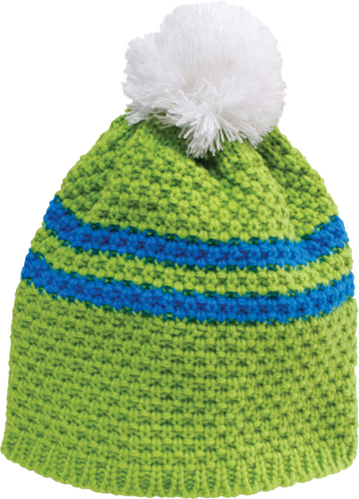 228669-EC Kapa FLAKE pletena zeleno/plavo/bijela 83487 P1