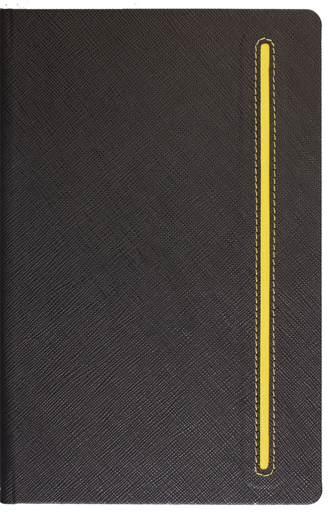 228727-EC Notes TEXTURE BLACK A5 14x21 crno-žuti 991.014.40 P1/20