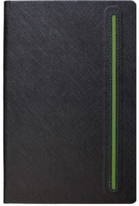 228728-EC Notes TEXTURE BLACK A5 14x21 crno-zeleni 991.014.50 P1/20