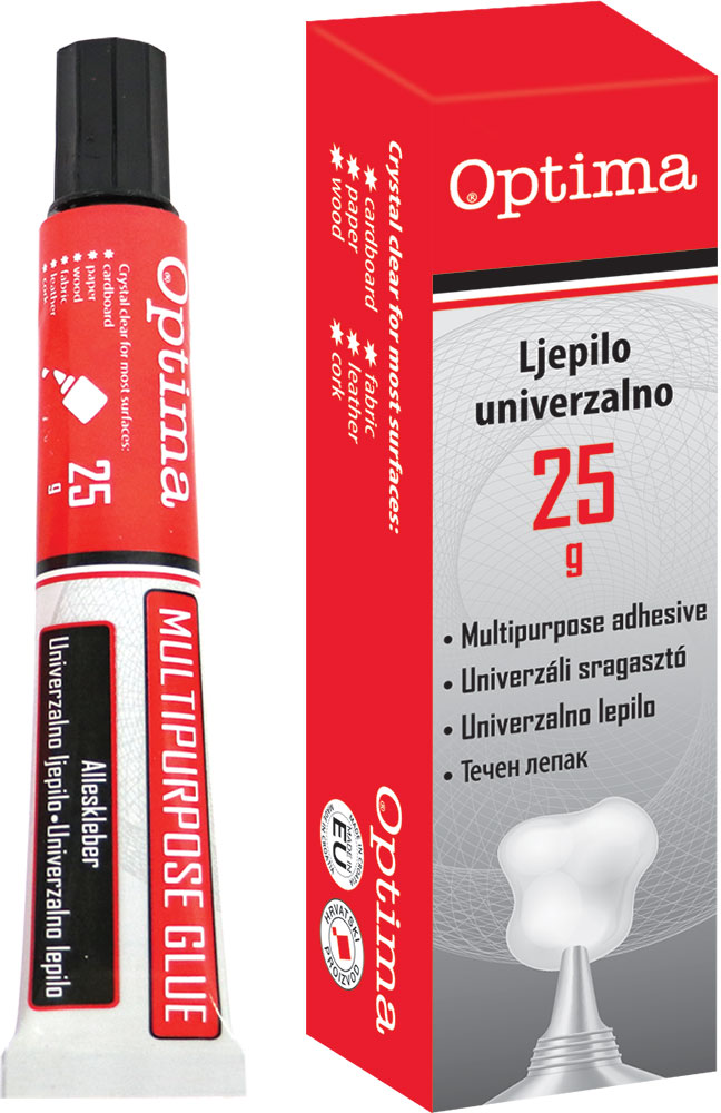 230425-EC Ljepilo univerzalno u tubi 25 g OPTIMA u kutijici 36224 P12/72