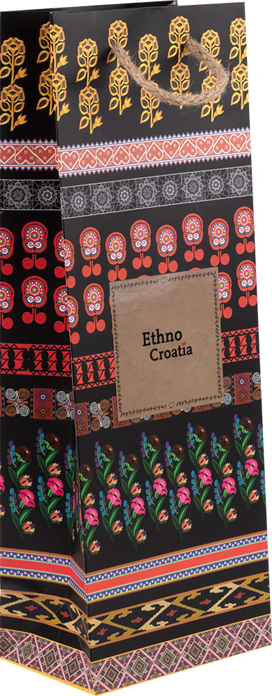 230468-EC Vrećica boca Ethno Croatia 13 x 36 x 8,5cm P12/240