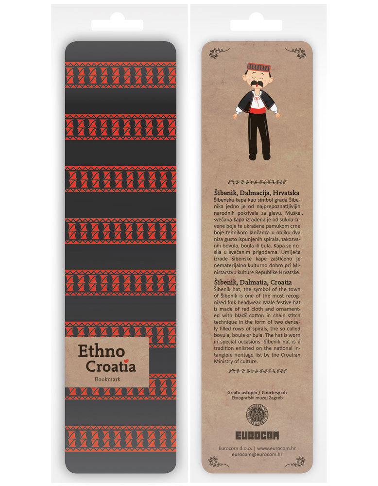 230483-EC Označivač stranica kartonski 4,5 x 17,5cm Ethno Croatia Šibenik NETTO