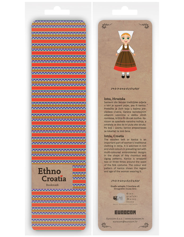 230487-EC Označivač stranica kartonski 4,5 x 17,5cm Ethno Croatia Istra P12/360 NETTO