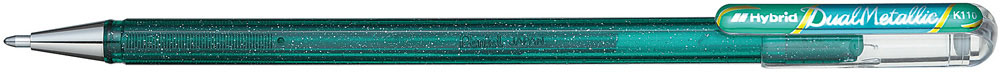 230709-EC Gel pen 1,0 PENTEL Hybrid Dual Metallic K110-DD zeleni/ metalik plavi P12/576