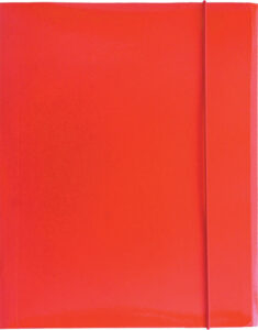 231447-EC Fascikl kartonski/lak s gumicom A4 400gr OPTIMA crveni 60582 P50