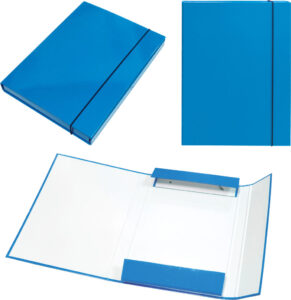 231452-EC Mapa kartonska s gumicom lak A4/3 cm OPTIMA plava 22490 P10