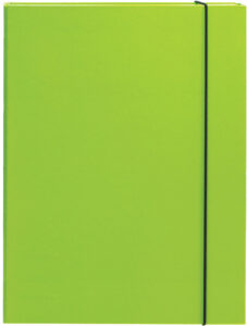 231456-EC Mapa kartonska s gumicom lak A4/3 cm OPTIMA zelena 22492 P10