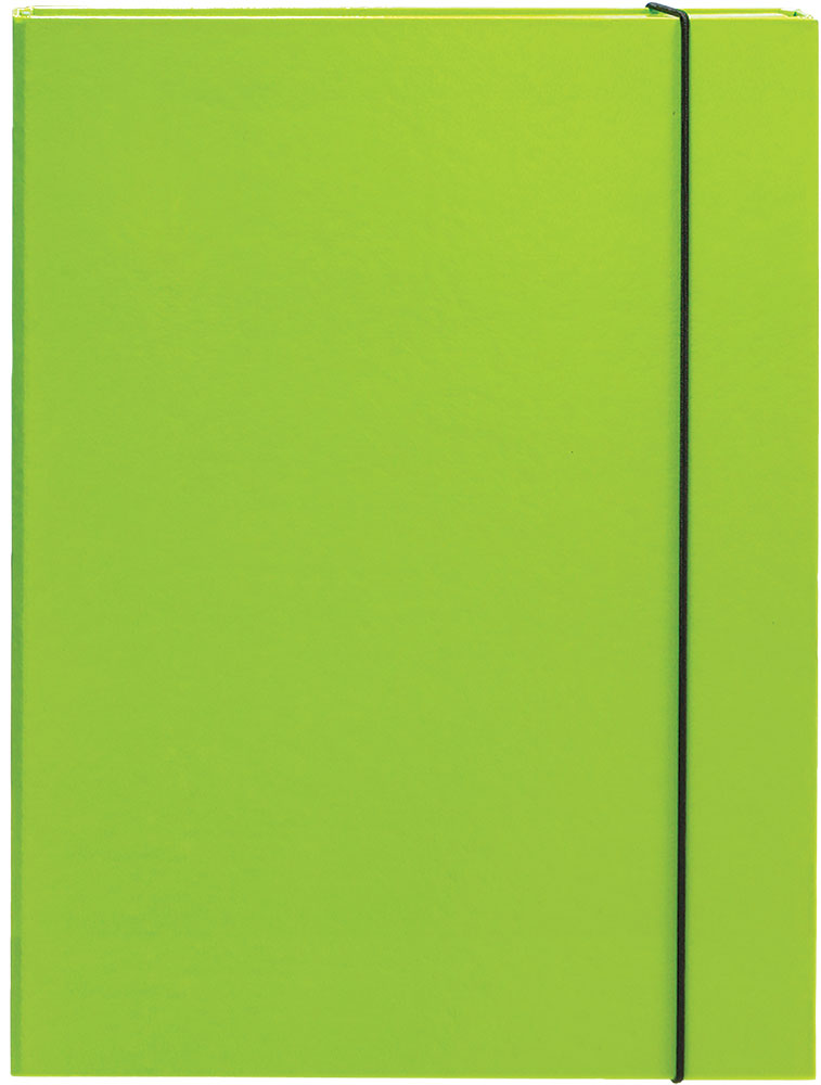 231456-EC Mapa kartonska s gumicom lak A4/3 cm OPTIMA zelena 22492 P10