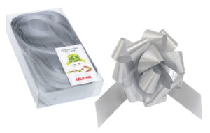 231571-EC Mašna potezna 50mm mat srebrna 30 kom u pvc kutiji P30/300