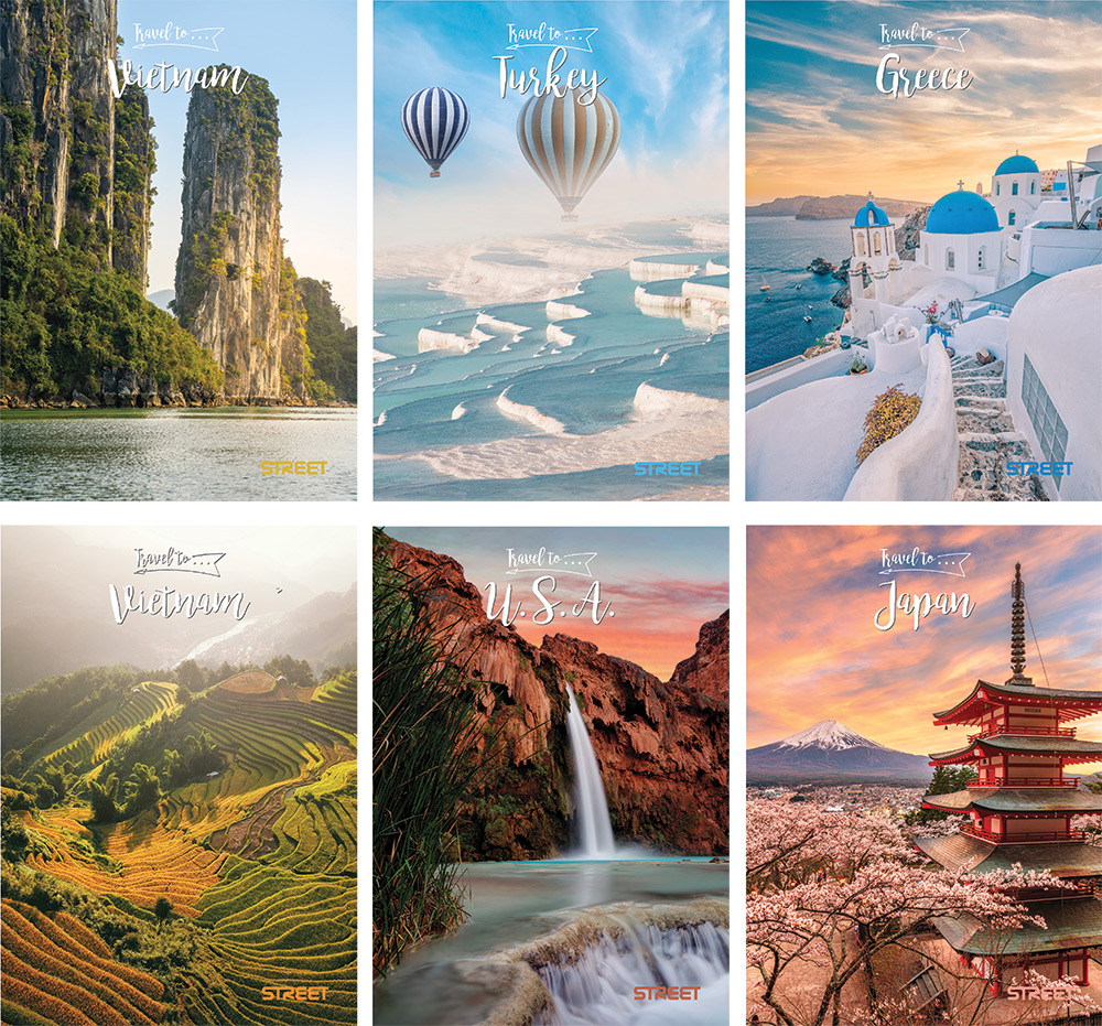 232009-EC Bilježnica A4/K Street TRAVEL TO 54L 65752 P10/60