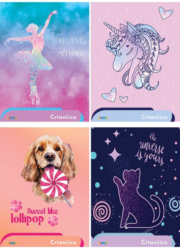 232050-EC Bilježnica Crtančica STREET GOLD MIX CURE P20/160