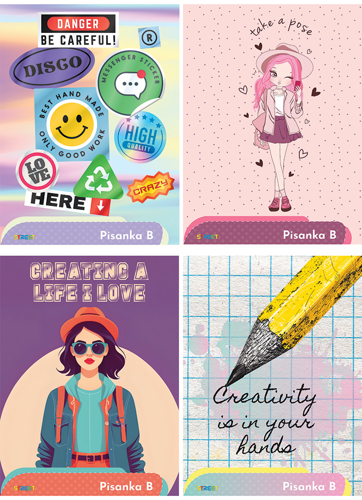 232102-EC Bilježnica Pisanka B STREET GOLD MIX CURE  P20/160