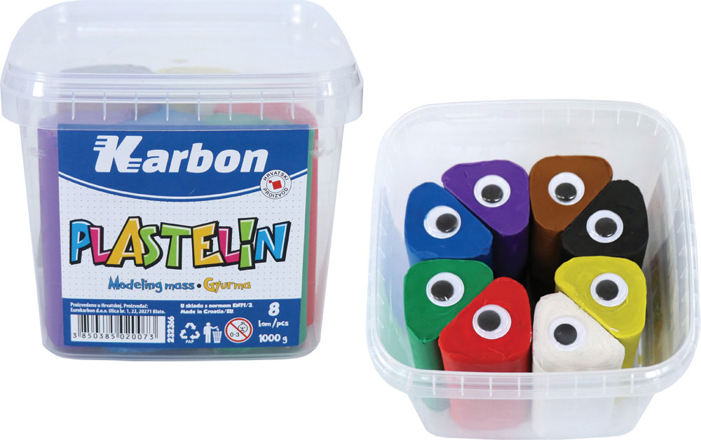 232366-EC Plastelin Karbon 8/1 kantica 1 kg P18