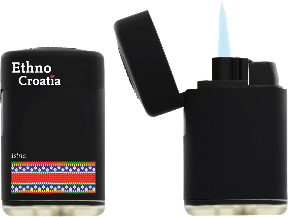 232404-EC Upaljač JET Ethno Croatia Istra crni P5/25/500