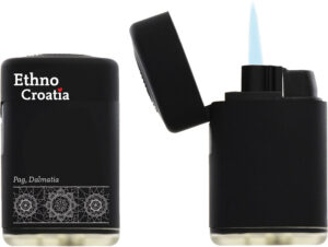 232409-EC Upaljač JET Ethno Croatia Pag crni P5/25/500