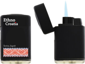 232412-EC Upaljač JET Ethno Croatia Šestine crni P5/25/500