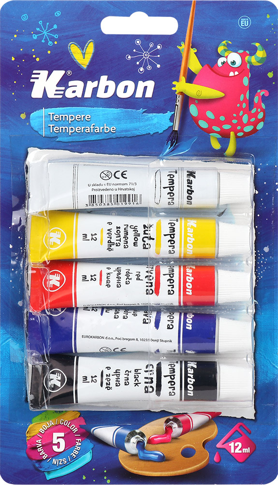 232432-EC Tempera 5/1 12ml KARBON bls 5 boja bls P5/75