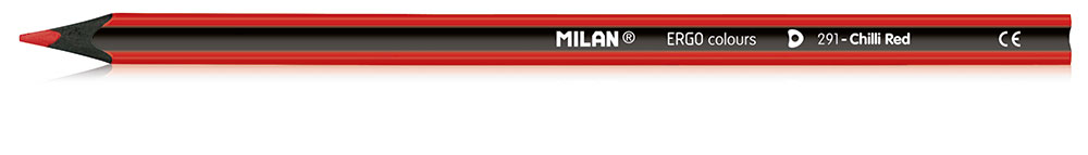 232481-EC Boje drvene 10/1 duge trokutaste+ šiljilo MILAN ERGO GRIP bls P12/48