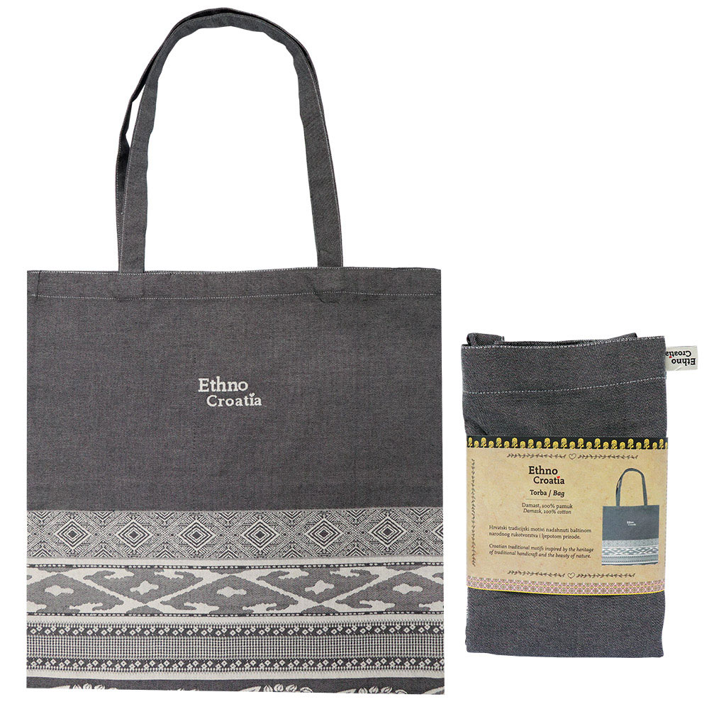 232639-EC Torba pamučna Ethno Croatia 40x45 TAMNA P60