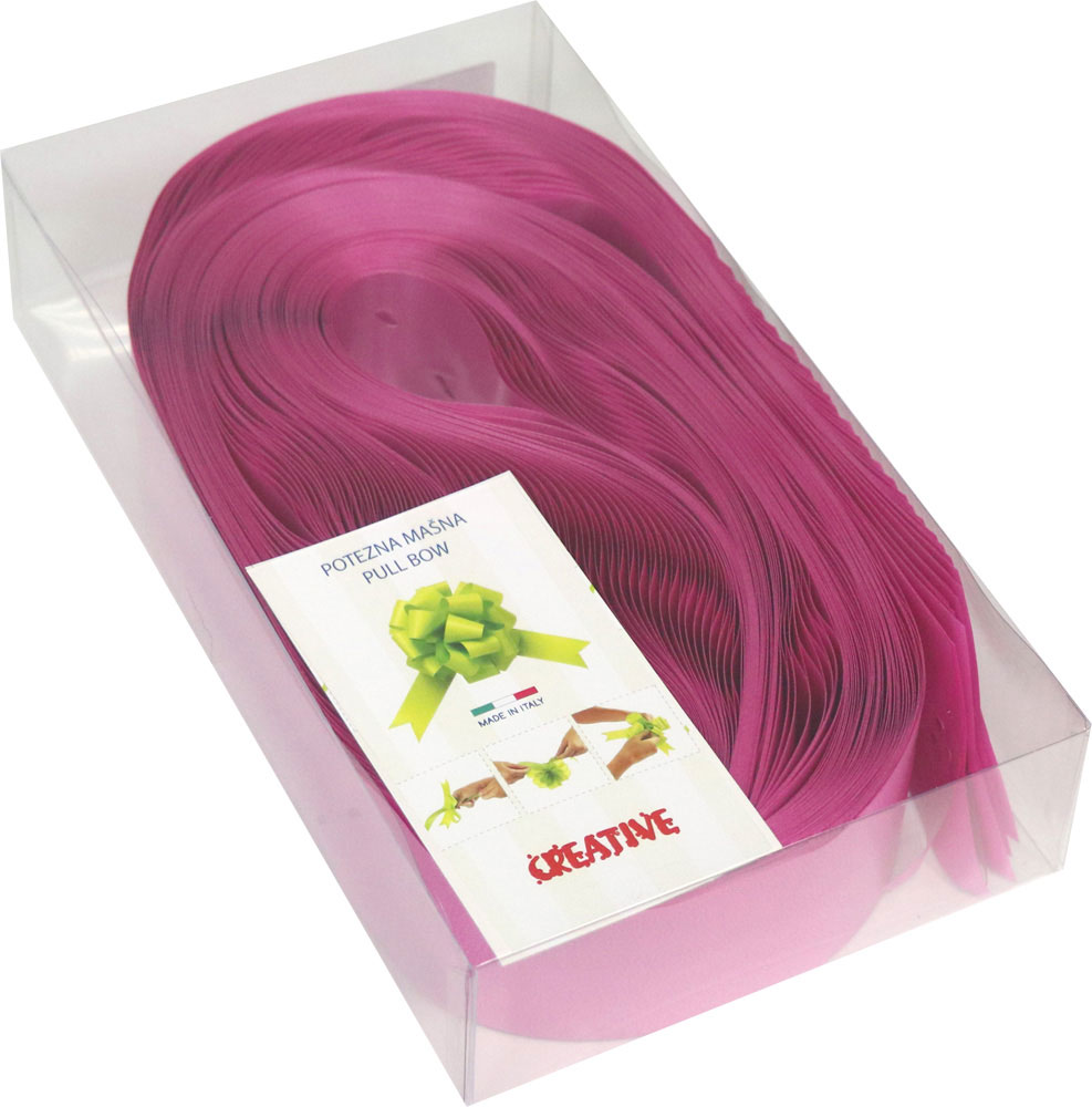 232920-EC Mašna potezna 50mm mat t.roza 30 kom u pvc kutiji P30/300