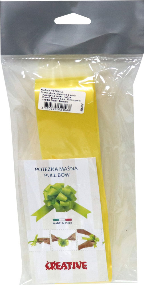 232926-EC Mašna potezna 50mm mat žuta, 2 kom, bls P50/100 NETTO