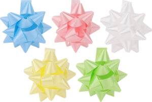 232930-EC Mašna zvjezdica samolj. pastel, 1/1, 6,5 cm, mix 5 boja P100/1200