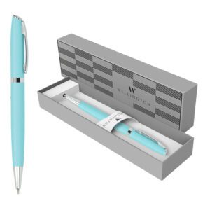 233316-EC Set pisaći Toledo Wellington kemijska olovka u poklon kutiji tirkizna P1/100