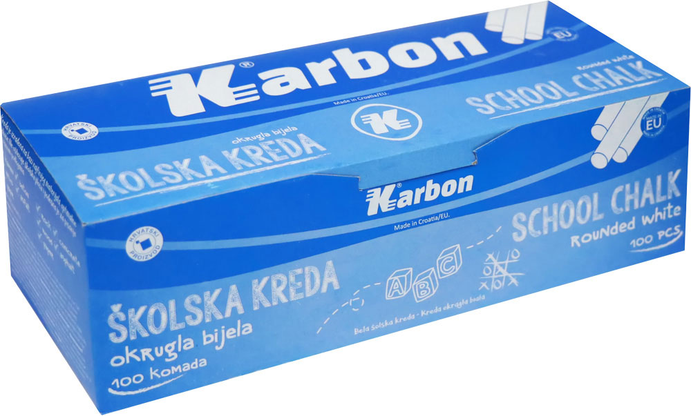 233719-EC Kreda šk.bijela KARBON okrugla 100/1 P18 NOVO