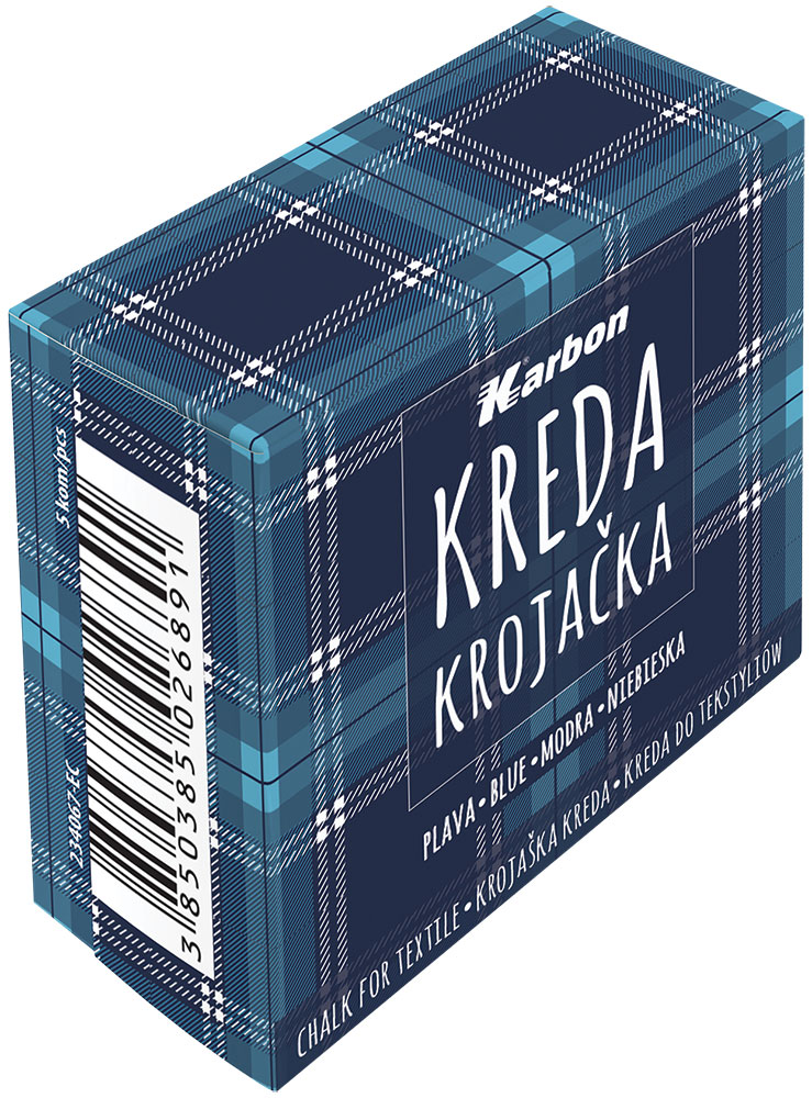 234067-EC Kreda krojačka plava  KARBON kutija 5 kom P1/10/130-nova