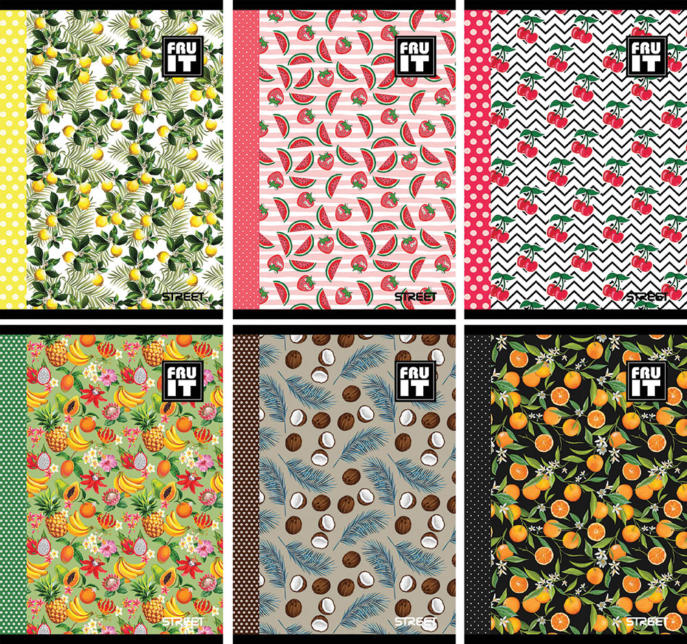 234114-EC Bilježnica A4/K Street FRUITS 54l  65791 P10/60 NETTO