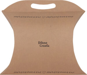 234183-EC Kutija poklon kartonska Ethno Croatia Pillow box 32x30x12 cm NETTO