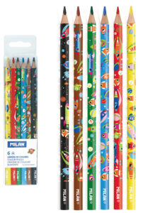 234791-EC Boje drvene  6/1 duge trokutaste MILAN Super Heroes bls P24/192