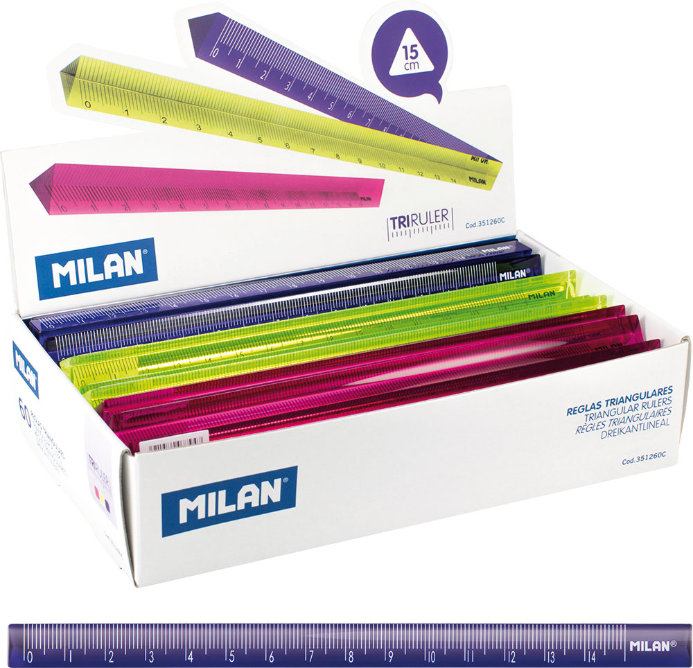 234805-EC Ravnalo 15cm MILAN trokutasto Acid sort P60/1260