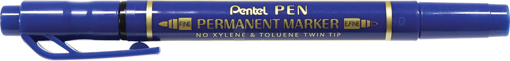 234884-EC Marker perm. PENTEL TWIN TIP N75W-C plavi P12/576