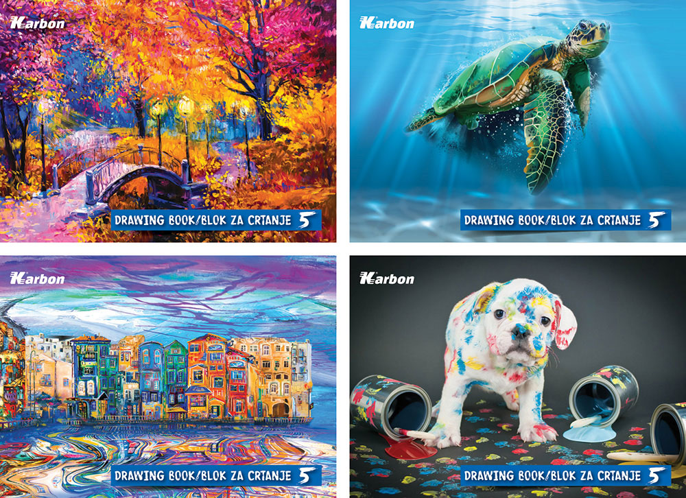 234953-EC Blok za crtanje br.5 KARBON 20 listova P60