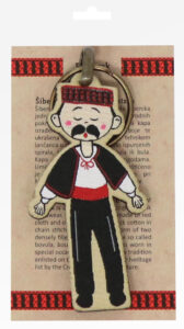 235189-EC Privjesak Ethno Croatia Šibenik, od eko kože i vezene tkanine P6/96