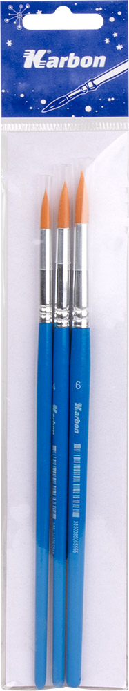 235259-EC Kistovi vodena boja set KARBON 3/1 br.2,4,6 P12/300