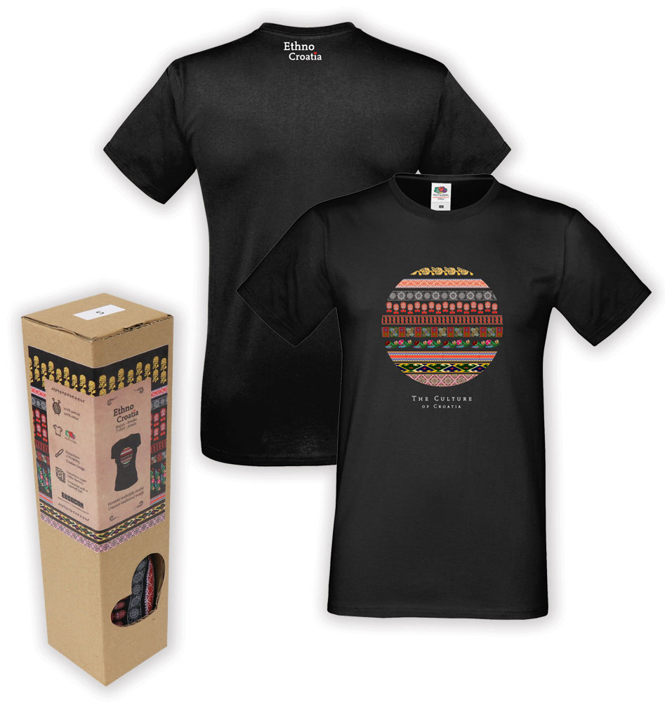 235497-EC Majica muška Ethno Croatia KR 165 g crna M - ekopak P15 NETTO
