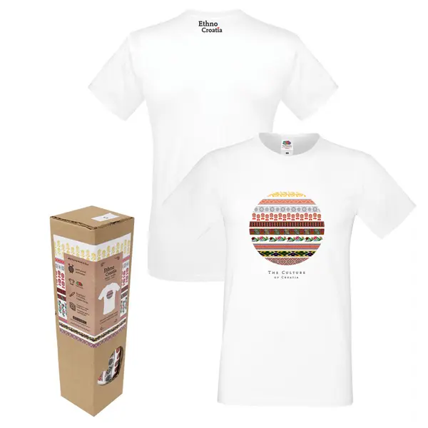 235502-EC Majica muška Ethno Croatia KR 160 g bijela XXL - ekopak P15 NETTO