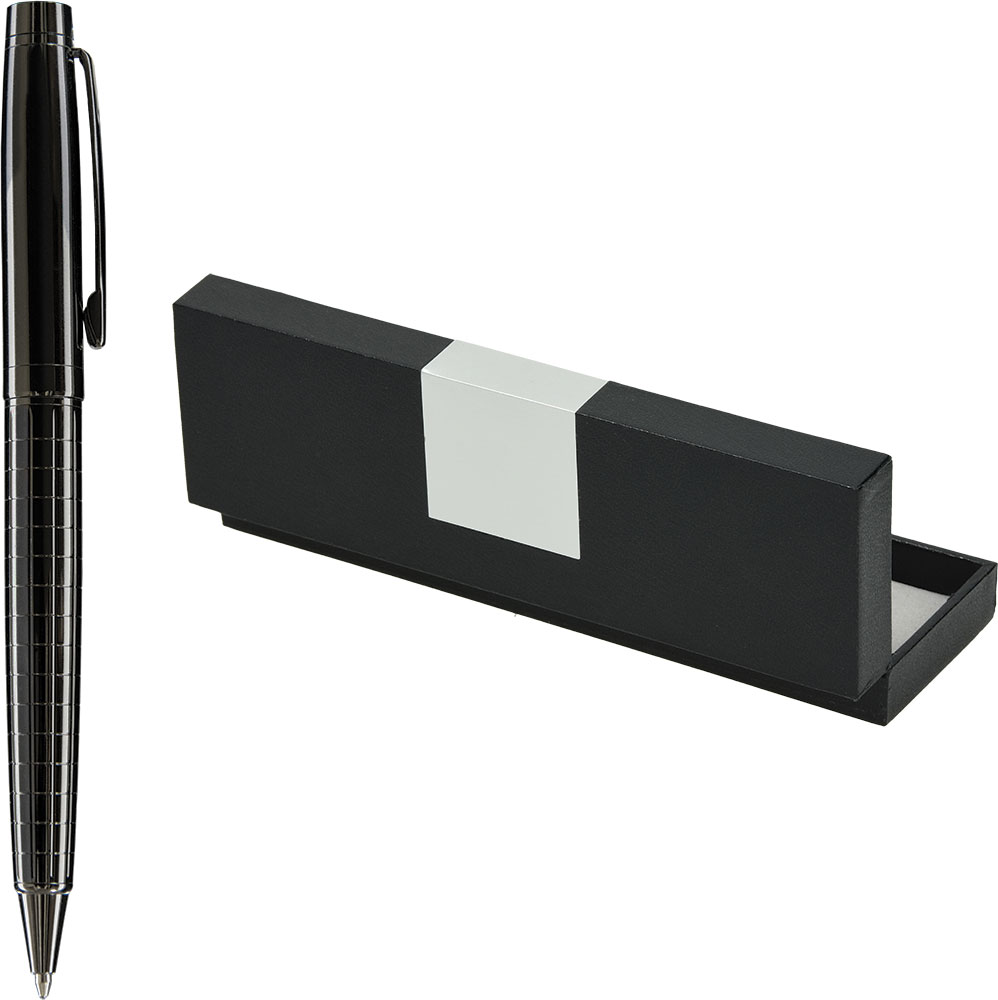 236295-EC Set pisaći Wellington York ol.kem. antracit siva u poklon kutiji P1/100