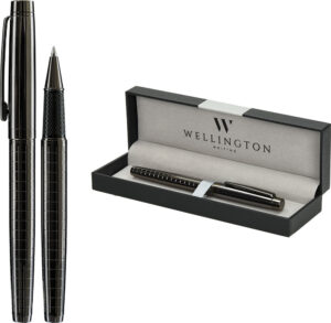 236296-EC Set pisaći Wellington York roler antracit siva u poklon kutiji P1/100