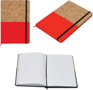 236314-EC Notes Corc Color A5 crveni pluto/PU 96 str. s gumicom, 14x21x1 cm P12/96